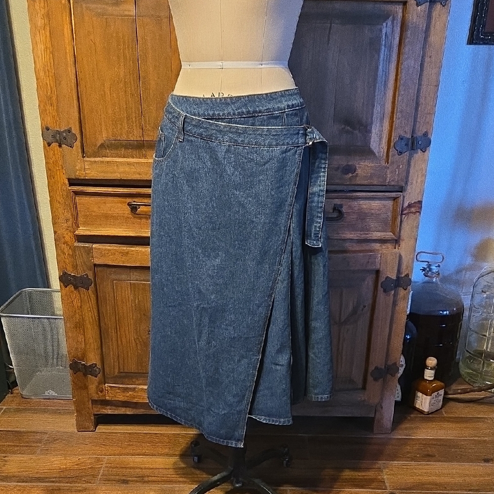 Cider Asymmetrical Denim Skirt